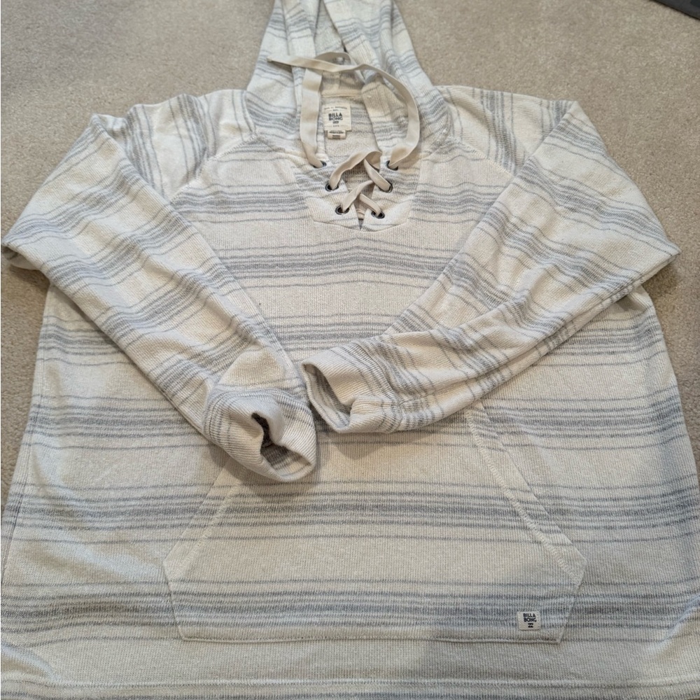 Billabong Gray Striped Knit Top